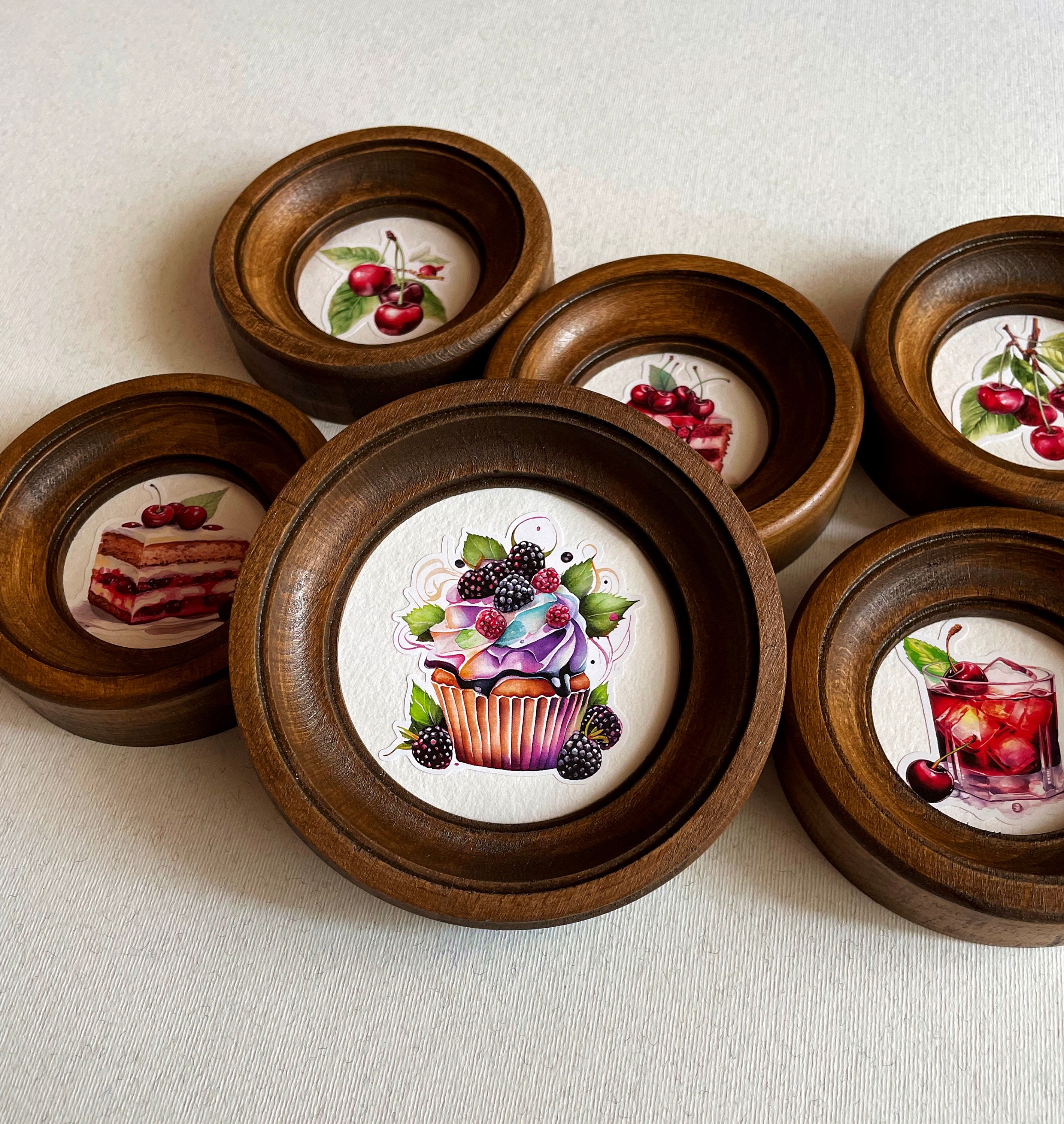 Round Frame 2-16 Inches Circular Frame, Round Wooden Frame, Round Photo ...