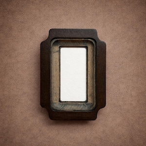 Rechteckiger Original Fotorahmen aus Holz, dunkelbraun, wanddekor