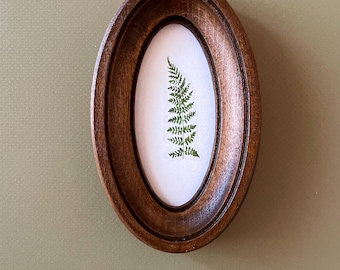Miniature Oval Wood Frame 2x4: Natural Brown Photo or Embroidery
