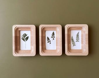 set of 3 small rectangular light brown 2х3 2х4 frames,frame on the wall