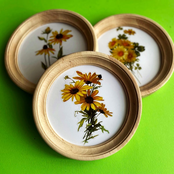 Natural round frame, round picture frame, embroidery frame, round picture frames, small round frame, circle frame, picture frames for wall,