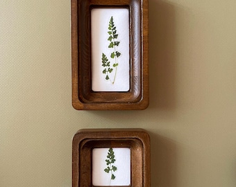 set of 2 brown frame 3х3 3х5:rectangular,square,Classic Photo Frame