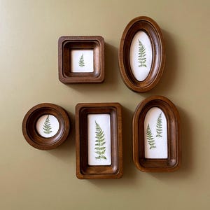 Set of Small Brown Frames 2 Inch Round Frame 2x4 Oval Frame 2x4 Arched ...