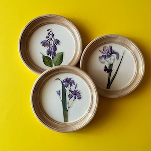 Natural wooden round frame collage frames round picture frame, embroidery frame round photo frame, All sizes 2-16 inches