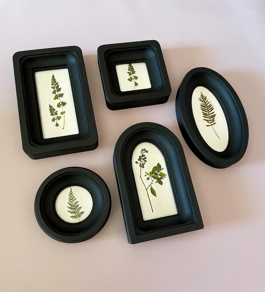 Black Set Miniature Wooden Frames,set of 5 Frame,square Frame 2х2 ...