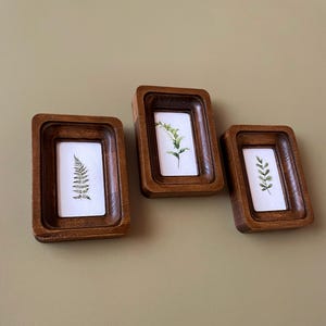 mini set frames,set of small brown frames,set of 3 frame,brown rectangular,mini rectangular,wooden rectangular frame