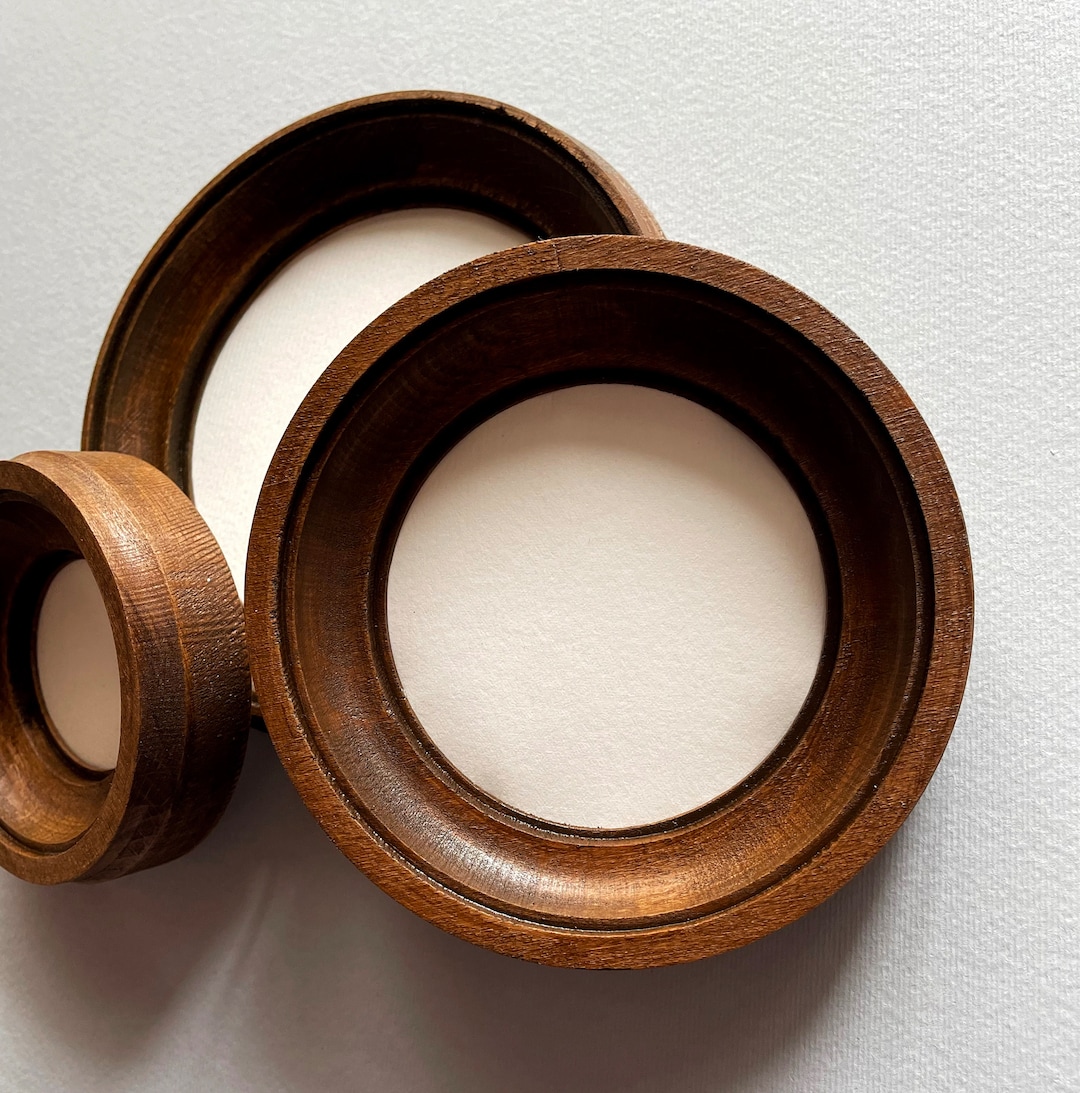 Frame Round Frame, Round Wall Frame, Round Photo Frame, Round Wooden