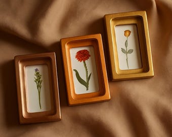 rectangular set of 3 frame 2х4:copper, gold, bronze