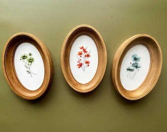 light brown oval frame,wood set of 3 frame,christmas gift