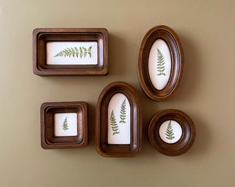 set of small 5 brown 3х3 3х5 frames,frame on the wall