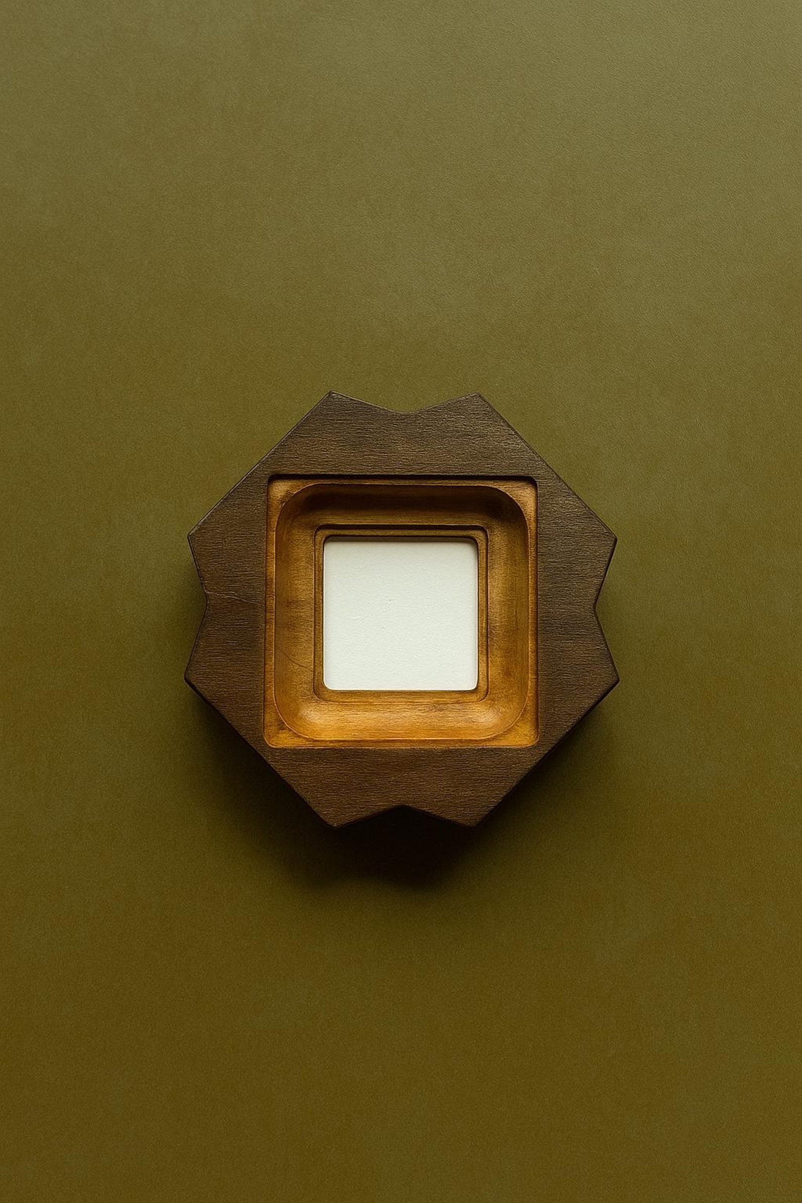 Square Wood Photo Frame , Brown Frame, Natural Wood Frame With an ...