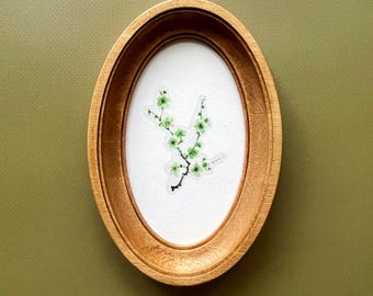 light brown wooden oval frame,christmas gift