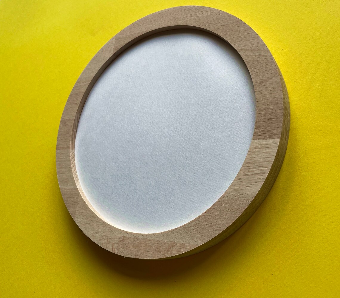 Natural Classic Round Wooden Frame, Round Photo Frame, Round Picture ...