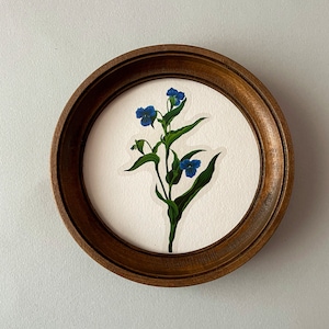 Brown round picture frame all sizes 2-16 inches