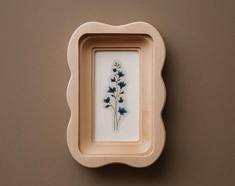 Rectangular wooden photo frame with an original shape, frame picture  wall frame Christmas gift