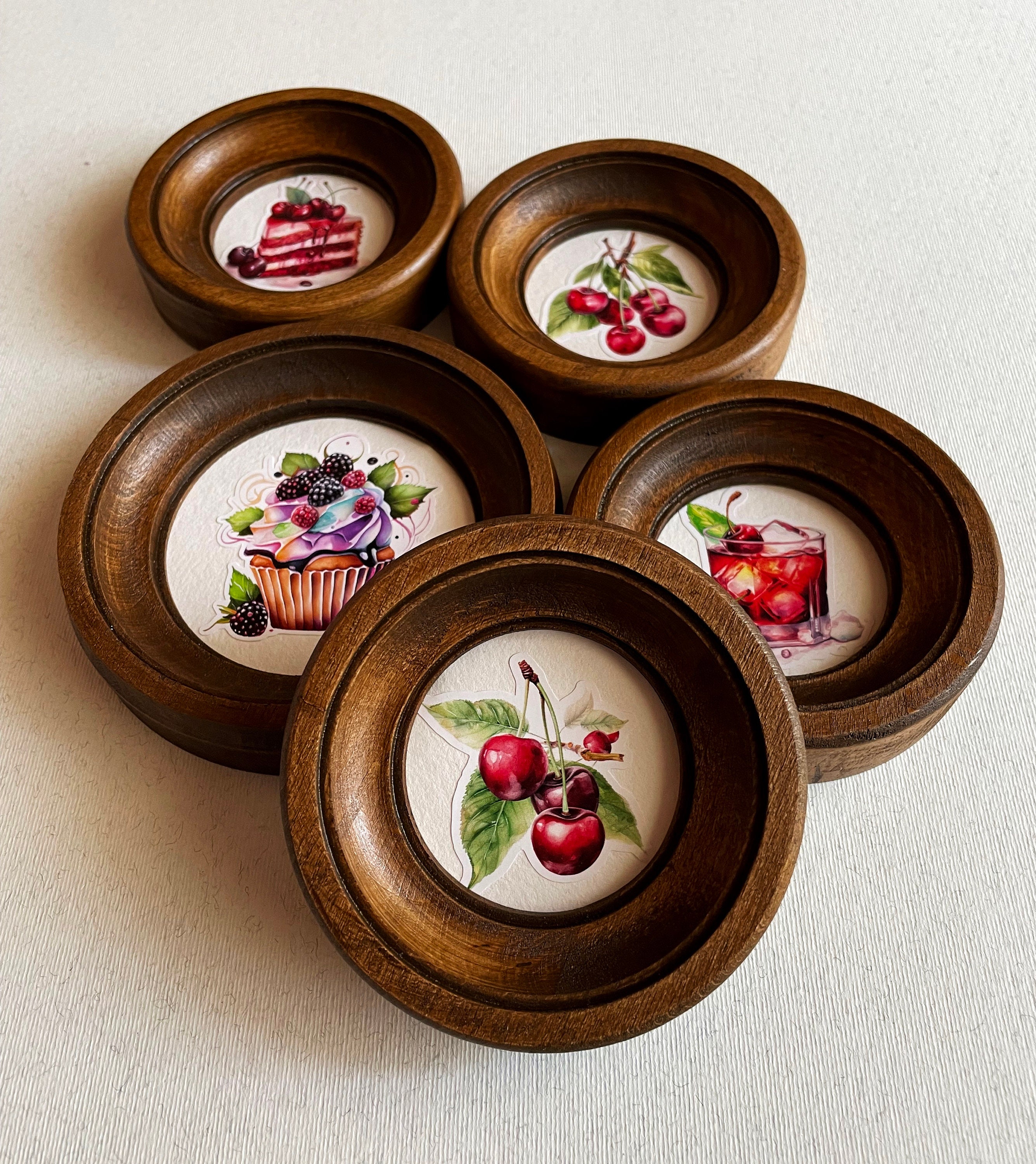Round Frame 2-16 Inches Circular Frame, Round Wooden Frame, Round Photo ...