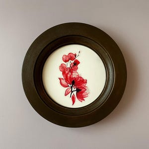 Round natural wooden frame with Wide Base, Photo Frame, Embroidery Frame Size 3-16 Inch