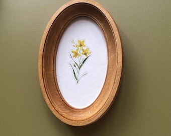 christmas gift,natural wood frame,light brown oval picture frame