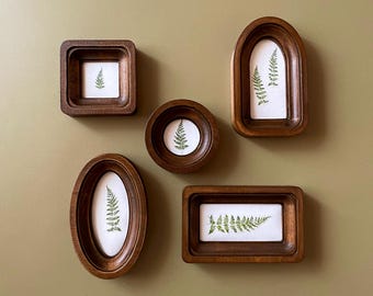 natural wood brown set of 5 2х2 2х4 frame,frame on the wall