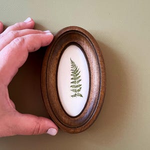 oval frame 2 x 4, brown frame, miniature oval frame, Classic Photo Frame, natural wood frame, hoop frame