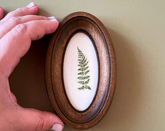 oval frame 2 x 4, brown frame, miniature oval frame, Classic Photo Frame, natural wood frame, hoop frame