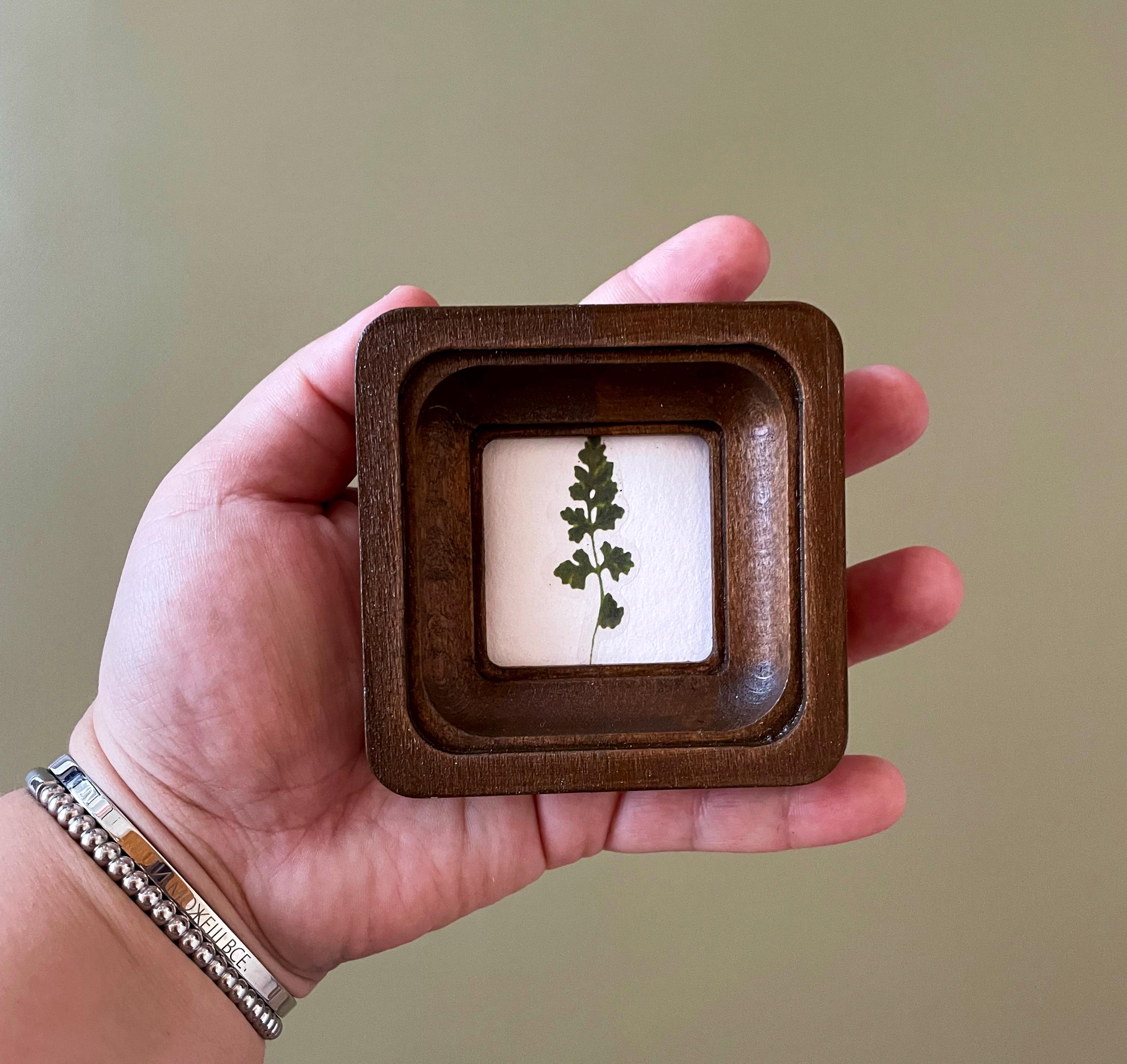 Small Christmas Gift mini Square Frame with round corners 2 inches frame circle frame, small frames, small photo frame wooden frame