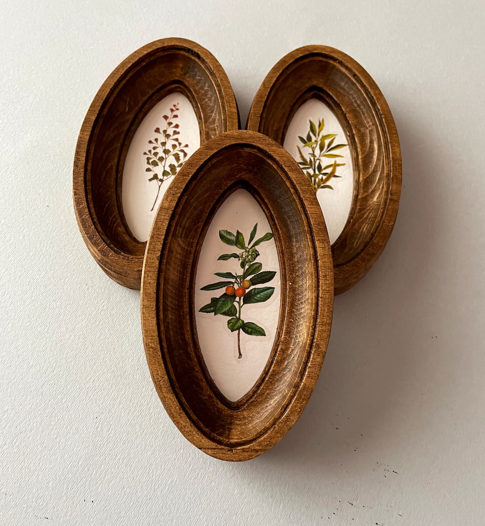 2 x 4 inches Mini oval wood frame Small oval frame miniature oval frame
