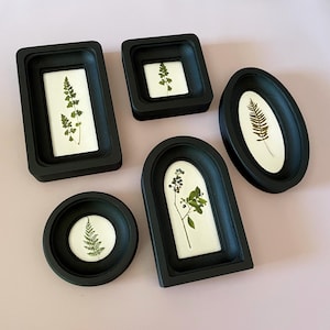 Black Set miniature wood frames 3&quot; inch round frame 3x5&quot; oval frame 3x5&quot; arched frame 3х5&quot; square frame 3&quot; rectangular frame 3х5&quot; Wall Decor