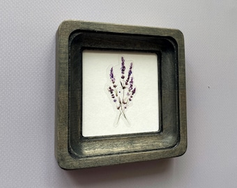 wood Square gray Frame,Size 2 - 12 inches,frame on the wall