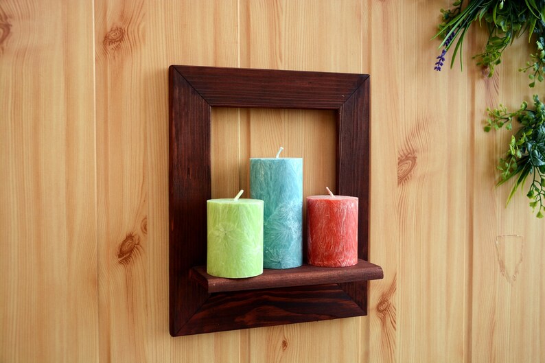 Cherry Wood Shelf Floating Shelves Shelf for Plants Rustic Etsy