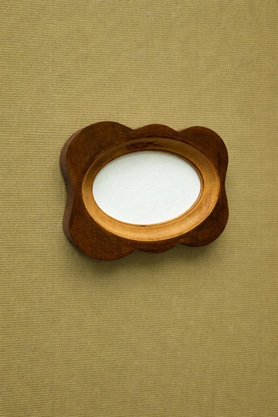 Oval Wooden Photo Frame With an Original Shape, Wall Decor - Etsy