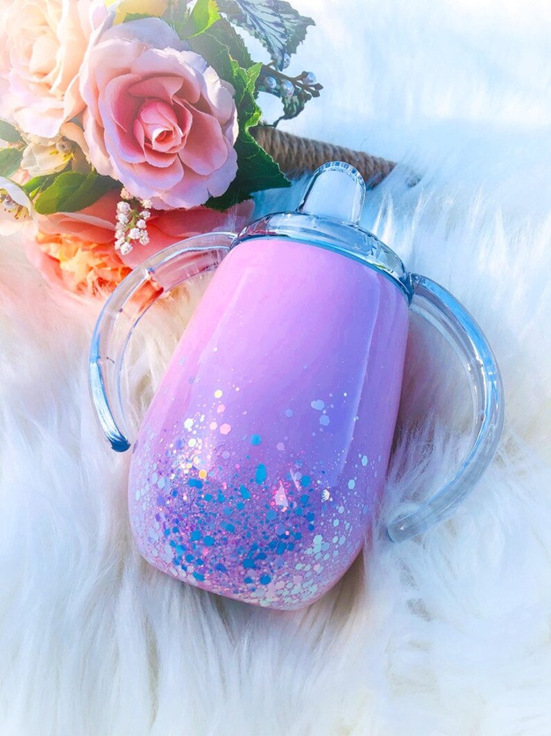 Glitter tumbler Glitter baby bottle Glitter sippy cup Girls Etsy
