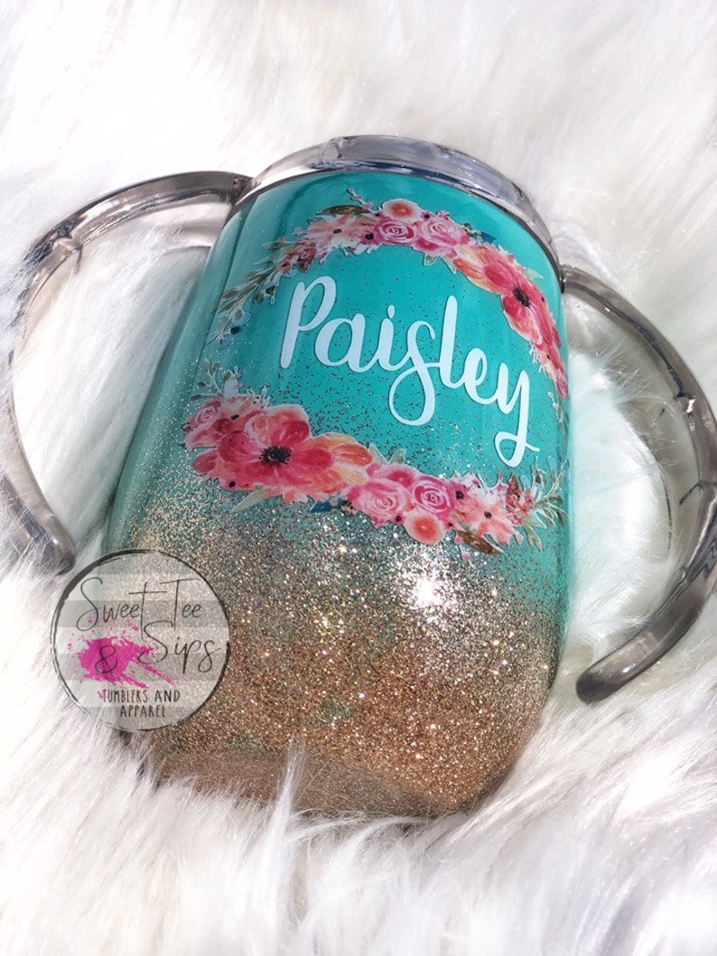 Glitter tumbler Glitter baby bottle Glitter sippy cup Girls Etsy