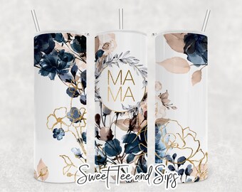 FREE SHIPPING- Mommy and me cups, Mama tumbler, Floral mama tumbler, Mom and daughter tumblers, Mom tumbler, Mother's Day gift, Sippy cup