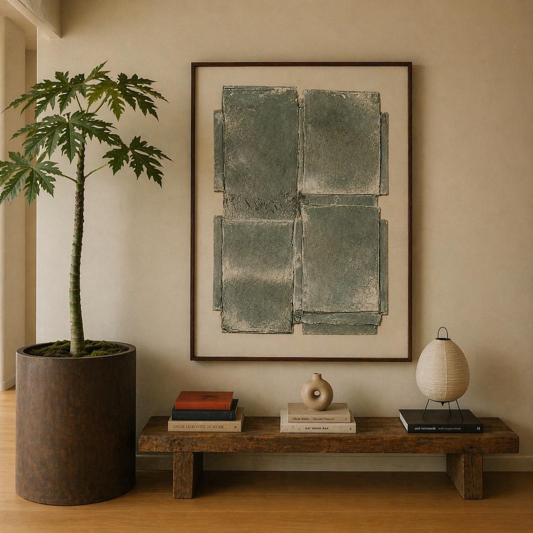 Sage Green Wall Art Printable | Wabi Sabi Abstract Print | Japandi ...