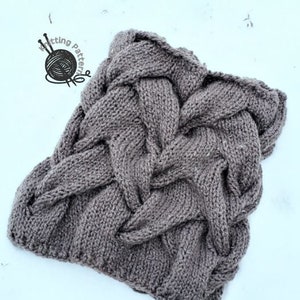 My Cozy Braided Knit Cowl Pattern, Cable Cowl, Knit Cowl