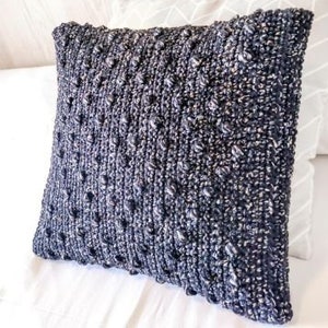 Bobble and Diamonds Crochet Pillow Pattern, pillow cover image 4