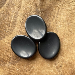 Black obsidian worry stone