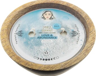 Moon Maidens Candle Collection - Full Moon - Vanilla - lead-free double wick