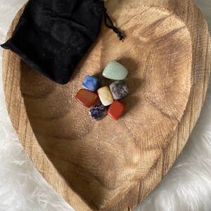 Chakra Tumbled Stone Balancing Kit w/ Velvet Pouch