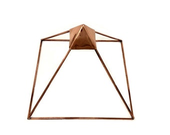 Copper Pyramid 9" for energizing crystals, pendulums and for meditation and healing