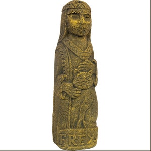 Volcanic Stone Statue - Freyja -  Norse Goddess