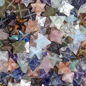 Assorted Merkaba crystals and minerals