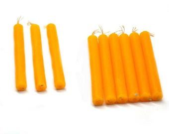 20er Pack ORANGE Glockenspiel Kerzen Magie Zauber oder Ritual. 2 Stunden ungefähre Brenndauer. 4-Zoll-Miniatur