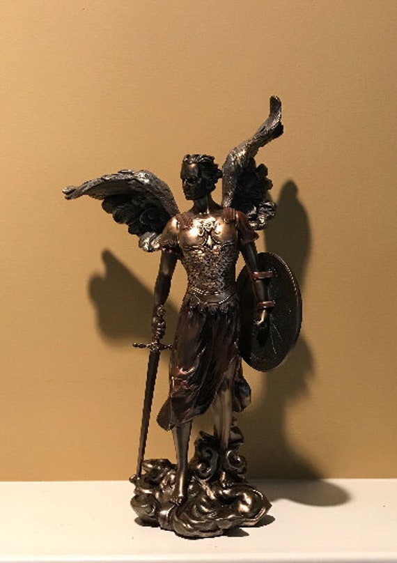 Archangel Michael St Michael bronze statue Angel recovery gift Angel of