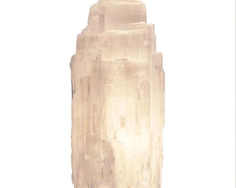 Electric Selenite Lamp Light - Rough - 8”-10”