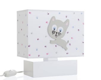 Lampe De Table De Chevet Avec 3d Chat En Bois Peint A La Main Etsy Lampe De Table De Chevet Avec 3d Chat En Bois Peint A La Main Etsy