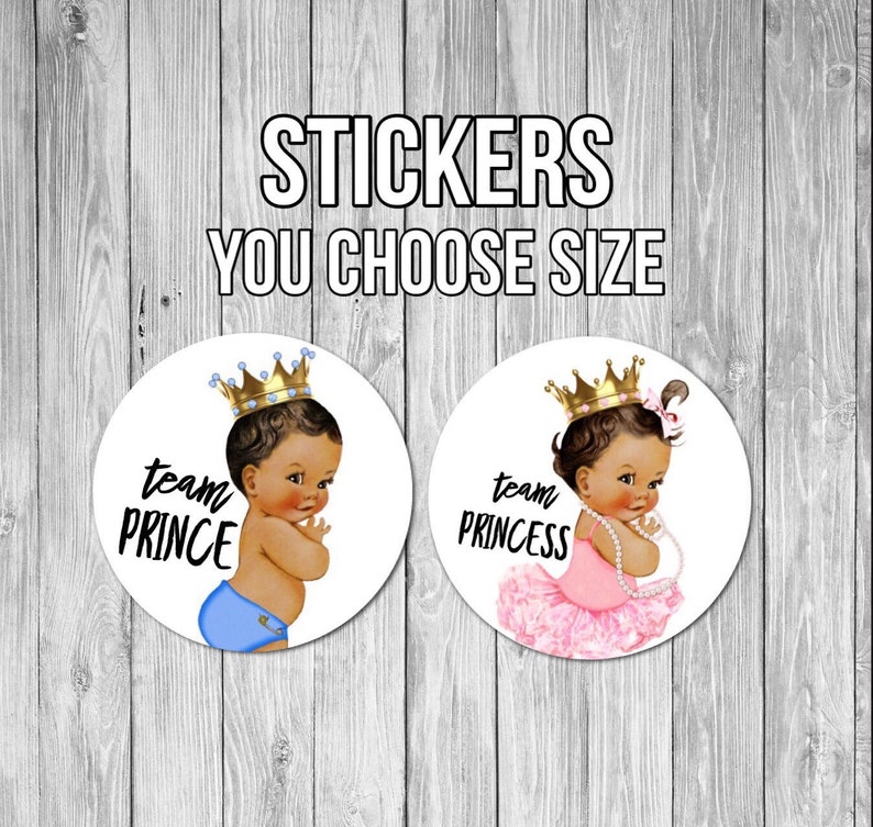 Gender Reveal Stickers prince or princess gender reveal he or she stickers gender reveal party ideas prince princess gender reveal stickers