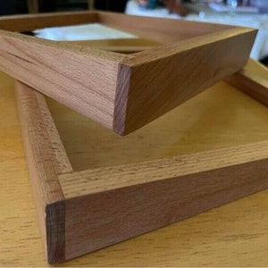Pair of wooden speaker stands/ riser for bookshelf speakers ; 8 inches wide