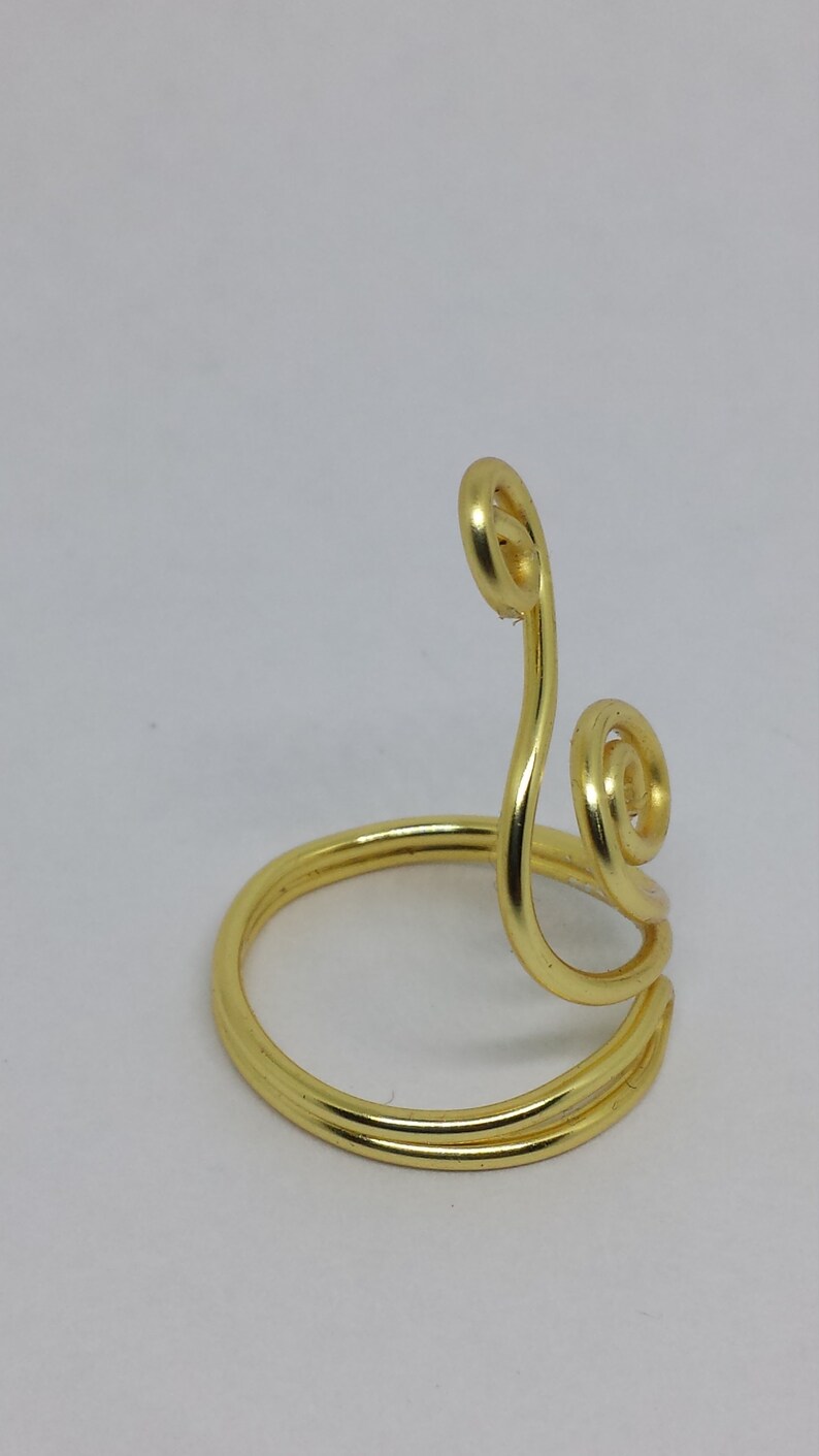 Swirl Adjustable Handmade Gold ring